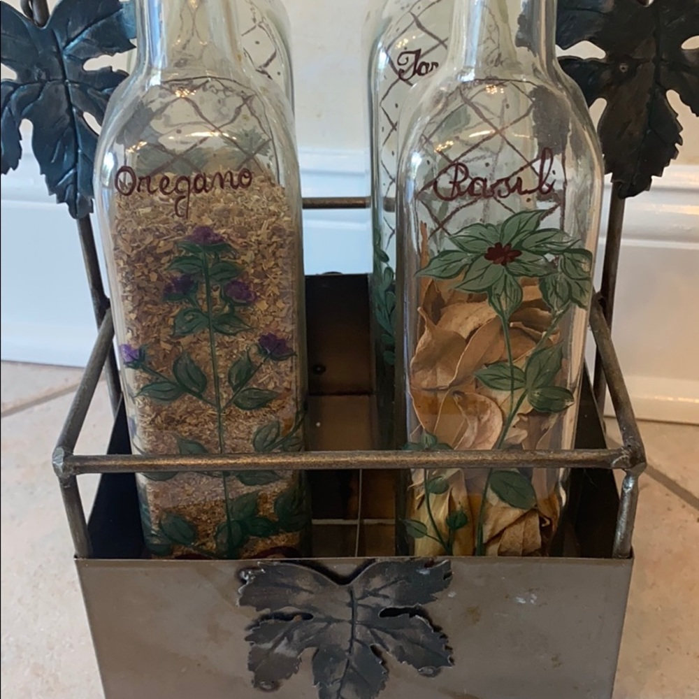 Metal spice holder /4 spice bottles inc. - Picture 5 of 11